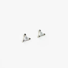 Load image into Gallery viewer, Triangle Cut Diamond White Gold Stud Earrings