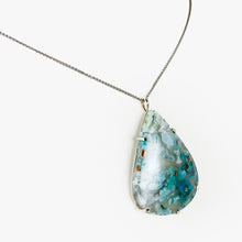 Load image into Gallery viewer, Confetti Chrysocolla White Gold Pendant
