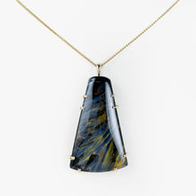 Load image into Gallery viewer, Pietersite Yellow Gold Pendant