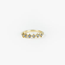 Load image into Gallery viewer, Montana Blue Sapphire Geometric Yellow Gold Ring
