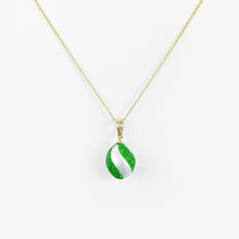 Load image into Gallery viewer, Diamond Druzy Carved Pearl Yellow Gold Necklace