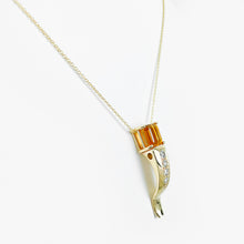 Load image into Gallery viewer, Citrine and Diamond Yellow Gold Pendant