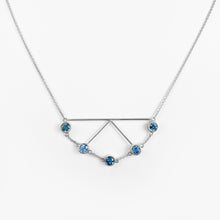 Load image into Gallery viewer, Montana Blue Sapphire White Gold Necklace