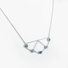 Load image into Gallery viewer, Montana Blue Sapphire White Gold Necklace