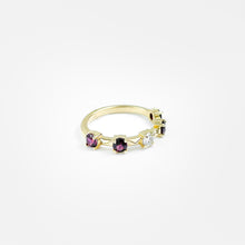 Load image into Gallery viewer, Ant Hill Garnet and Diamond Yellow Gold Ring
