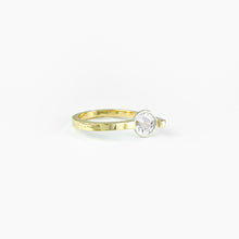 Load image into Gallery viewer, White Sapphire Yellow Gold Ring
