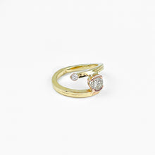 Load image into Gallery viewer, Diamond Two Tone Yellow Gold Ring
