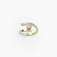 Load image into Gallery viewer, Diamond Two Tone Yellow Gold Ring