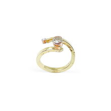 Load image into Gallery viewer, Diamond Two Tone Yellow Gold Ring