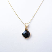 Load image into Gallery viewer, Black Onyx Yellow Gold Pendant