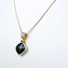 Load image into Gallery viewer, Black Onyx Yellow Gold Pendant