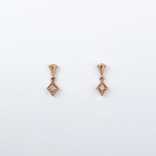 Load image into Gallery viewer, Diamond Rose Gold Dangle Earrings