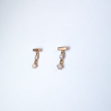 Load image into Gallery viewer, Diamond Dangle Rose Gold Earrings
