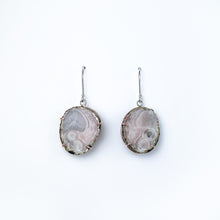 Load image into Gallery viewer, Copper Agate Two Tone Gold Earrings - Large