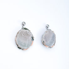 Load image into Gallery viewer, Copper Agate Two Tone Gold Earrings - Large