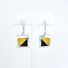Load image into Gallery viewer, Amber Silver Dangle Earrings
