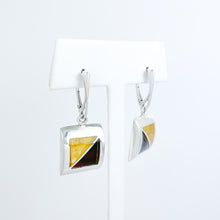 Load image into Gallery viewer, Amber Silver Dangle Earrings