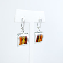 Load image into Gallery viewer, Amber Silver Dangle Earrings