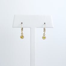 Load image into Gallery viewer, Yellow Diamond Yellow Gold Dangle Earrings