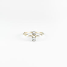 Load image into Gallery viewer, Triangle and Square Diamond Yellow Gold Ring