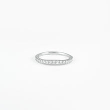 Load image into Gallery viewer, Curved Diamond White Gold Ring