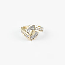Load image into Gallery viewer, Swirling Diamond Yellow Gold Ring