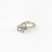 Load image into Gallery viewer, Butterfly Diamond Yellow Gold Ring
