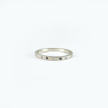 Load image into Gallery viewer, Black and White Diamond White Gold Ring