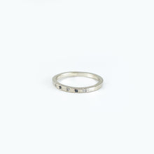 Load image into Gallery viewer, Black and White Diamond White Gold Ring