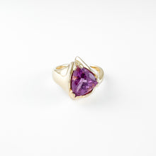 Load image into Gallery viewer, Violet Tourmaline Yellow Gold Ring