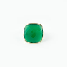 Load image into Gallery viewer, Green Agate Yellow Gold Ring