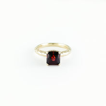 Load image into Gallery viewer, Gypsy Rose Garnet and Diamond Yellow Gold Ring