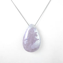 Load image into Gallery viewer, Rose Quartz Drusy White Gold Necklace