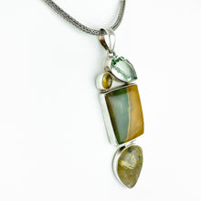 Load image into Gallery viewer, Imperial Jasper Multi Stone Silver Pendant