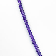 Load image into Gallery viewer, Amethyst Beaded Silver Necklace