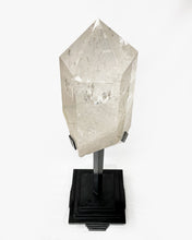 Load image into Gallery viewer, Brazilian Quartz Crystal Point and Metal Stand