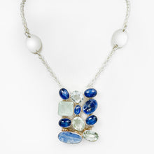 Load image into Gallery viewer, Kyanite and Prasiolite Silver Necklace