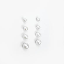 Load image into Gallery viewer, Pearl Stud White Gold Earrings
