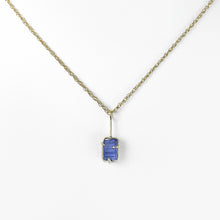 Load image into Gallery viewer, Tanzanite Crystal Gold Pendant