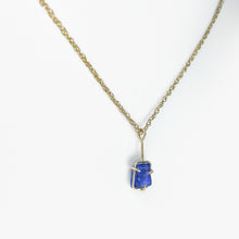 Load image into Gallery viewer, Tanzanite Crystal Gold Pendant