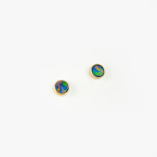 Load image into Gallery viewer, Boulder Opal Doublet Yellow Gold Stud Earrings