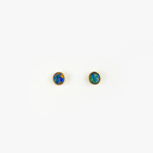 Load image into Gallery viewer, Boulder Opal Doublet Yellow Gold Stud Earrings