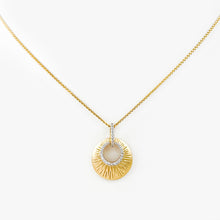 Load image into Gallery viewer, Diamond Yellow Gold Dome Circle Pendant
