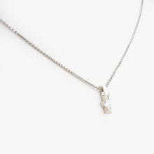Load image into Gallery viewer, Diamond Vertical Bar White Gold Pendant