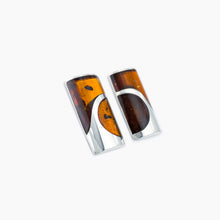 Load image into Gallery viewer, Amber Silver Stud Earrings