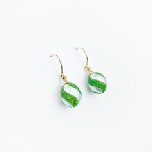 Load image into Gallery viewer, Diamond Druzy Carved Pearl Yellow Gold Dangle Earrings