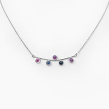 Load image into Gallery viewer, Bullet Sapphire White Gold Necklace