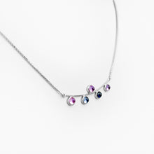 Load image into Gallery viewer, Bullet Sapphire White Gold Necklace