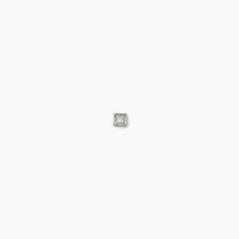 Load image into Gallery viewer, Diamond Square Single White Gold Stud Earring
