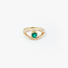 Load image into Gallery viewer, Lab Grown Emerald Yellow Gold Ring
